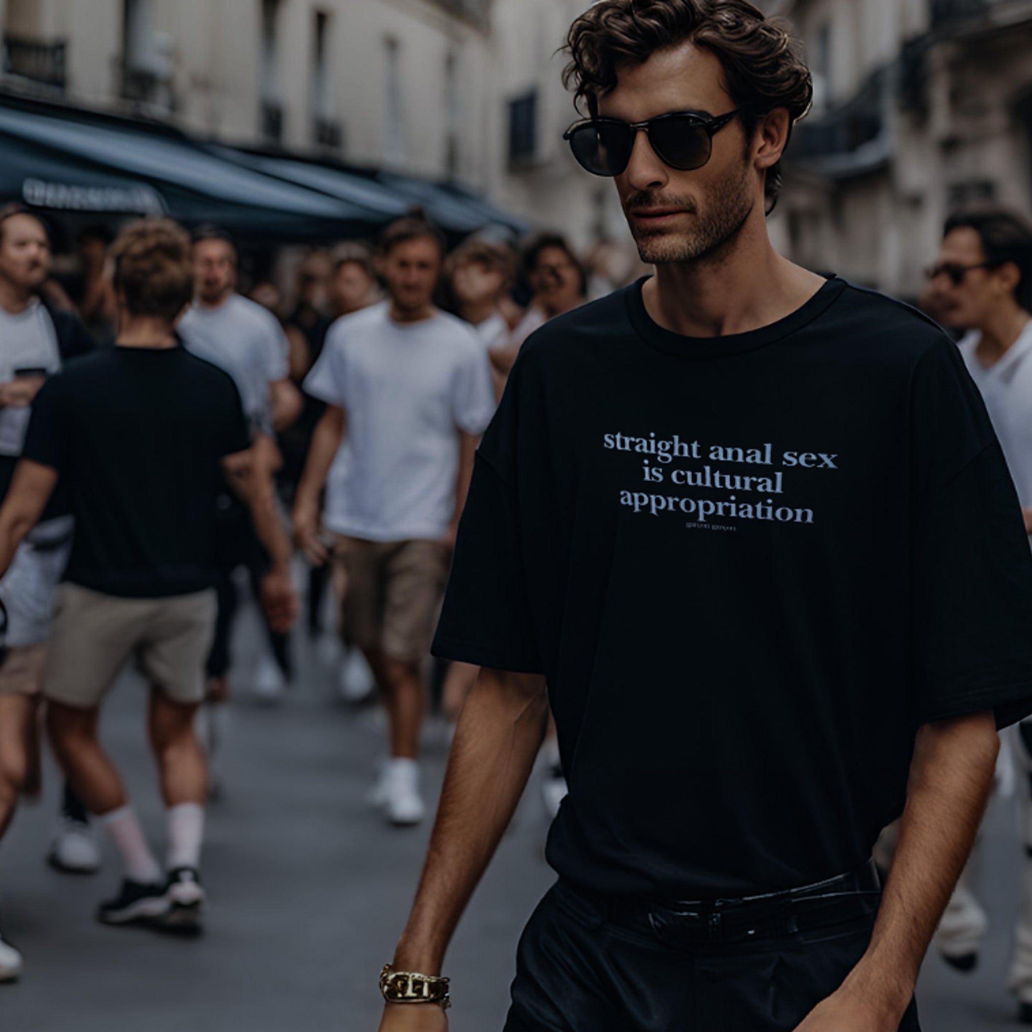 straight anal sex tee oversized. garçon garçon tee oversize BLACK. Dive into the essence of Parisian cool with this oversized tee. The subtle 'garçon garçon' signature whispers a chic narrative, offering a slice of the city's famed elegance. Perfect for those who speak style with simplicity.