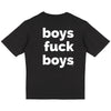 BOYS FUCK BOYS tee-shirt oversize -garçon garçon- noir - blanc - imprimé - coton bio - made in france - unisexe -tshirt - monsieur tshirt - le t-shirt propre GAY QUEER LGBTQIA 