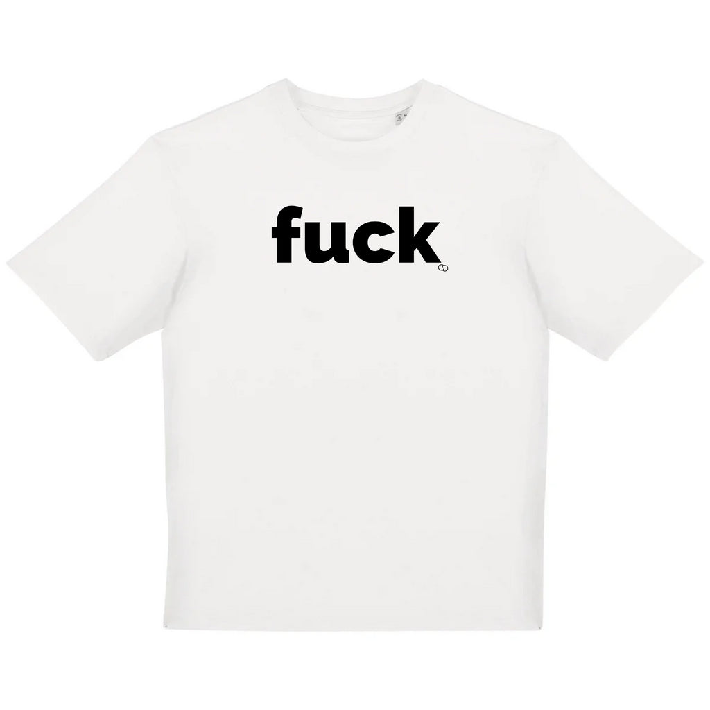 FUCK tee-shirt oversize -garçon garçon- noir - blanc - imprimé - coton bio - made in france - unisexe -tshirt - monsieur tshirt - le t-shirt propre GAY QUEER LGBTQIA 