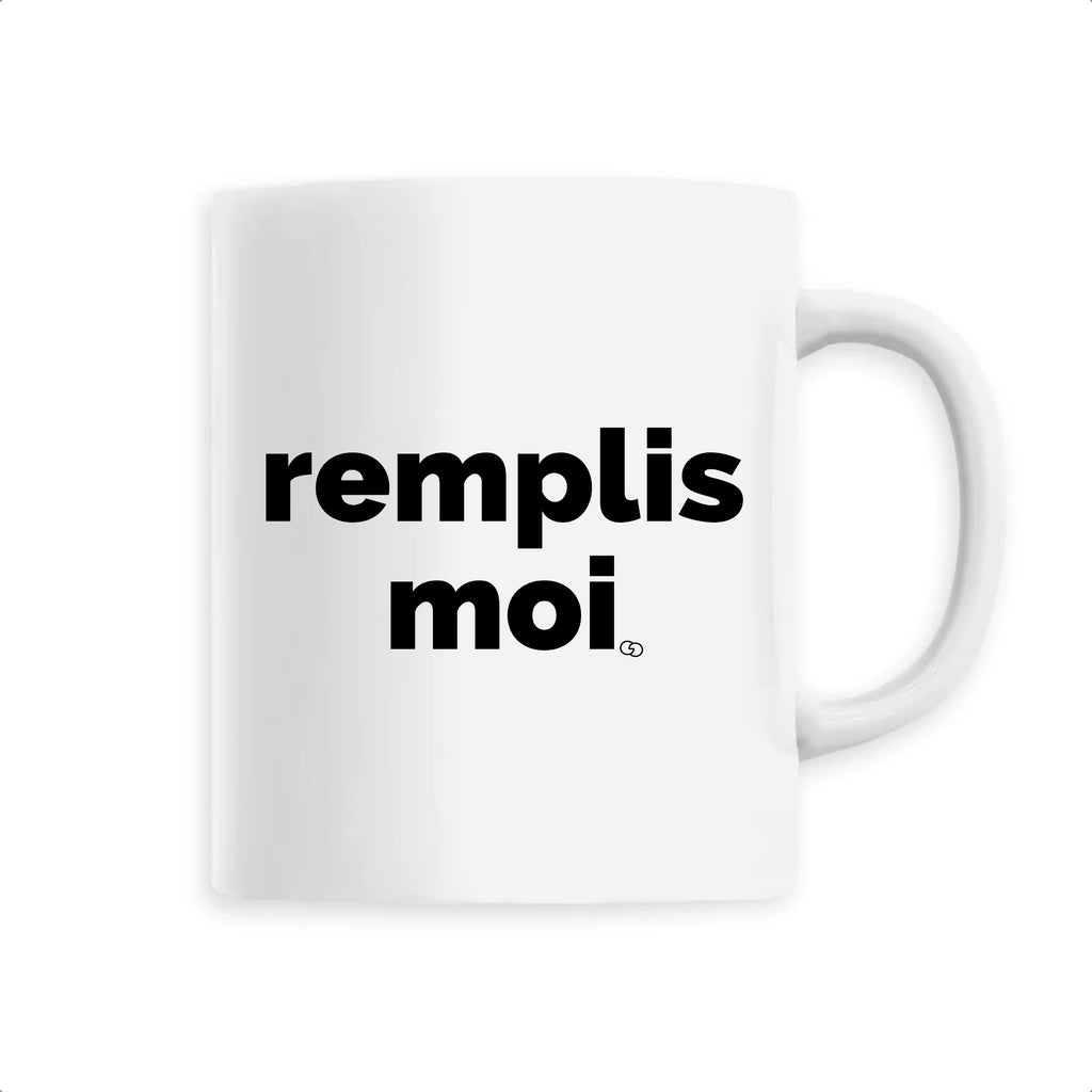 REMPLIS MOI mug - GARÇON GARÇON- blanc -imprimé - tasse - made in france - café -thé - monsieur tshirt - le t-shirt propre -gay - RAD - QUEER - LGBTQIA - RONDORFF- FELICIA AUSSI