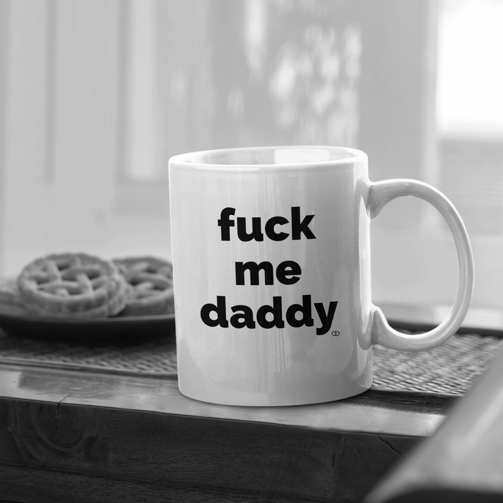 FUCK ME DADDY mug - GARÇON GARÇON- blanc -imprimé - tasse - made in france - café -thé - monsieur tshirt - le t-shirt propre -gay - RAD - QUEER - LGBTQIA - RONDORFF- FELICIA AUSSI