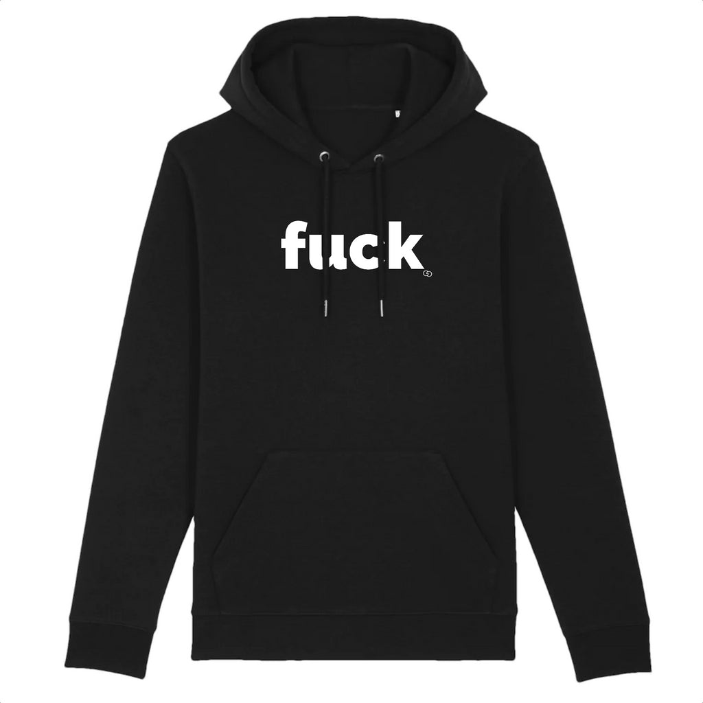 FUCK hoodie -garçon garçon- noir - blanc - imprimé - coton bio - made in france - unisexe -tshirt - monsieur tshirt - le t-shirt propre GAY QUEER LGBTQIA 