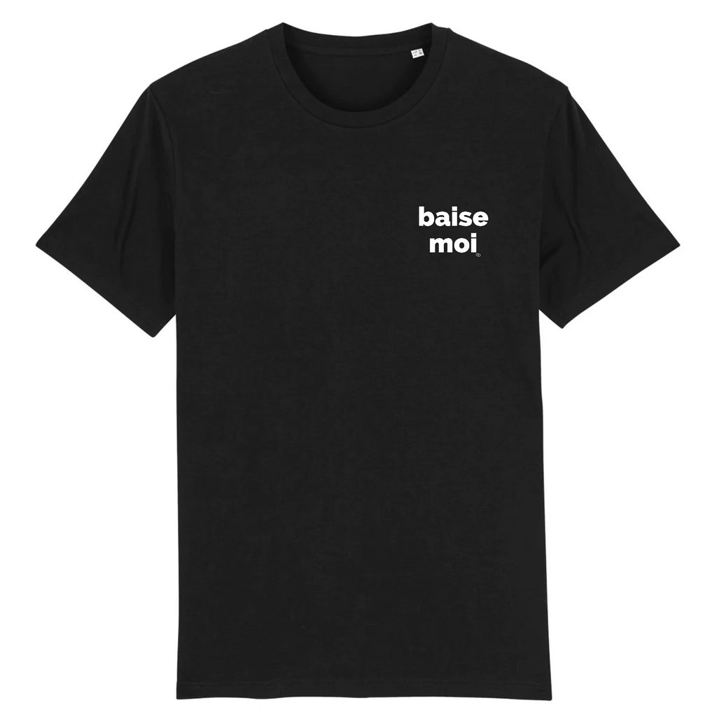 BAISE MOI tee-shirt regular -garçon garçon- noir - blanc - imprimé - coton bio - made in france - unisexe -tshirt - monsieur tshirt - le t-shirt propre GAY QUEER LGBTQIA 