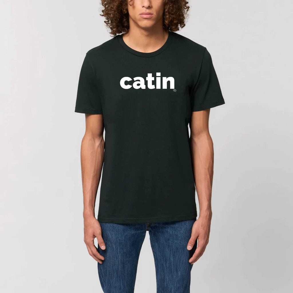 CATIN tee-shirt regular -garçon garçon- noir - blanc - imprimé - coton bio - made in france - unisexe -tshirt - monsieur tshirt - le t-shirt propre GAY QUEER LGBTQIA 